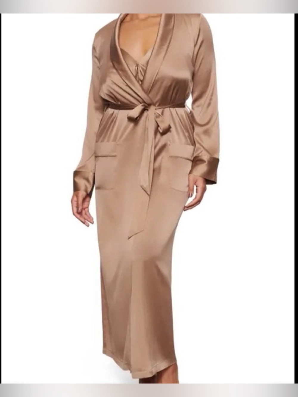 SKIMS Woven Shine Long Robe BNWT SMALL SIENNA-SOLD OUT/ RARE!!!